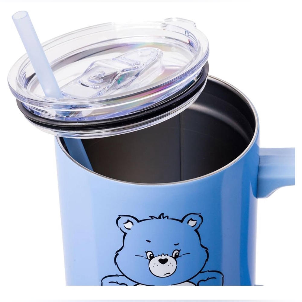 ✅NWT🤩Silver Buffalo Care Bears Grumpy Bear "Like I Care Stainless" 40 Ou… - Picture 5 of 5